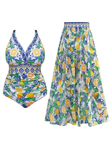 SCOMCHIC Womens Plus Size One Piece Swimsuit Tummy Control Bathing Suit Floral Prints Curvy Mesh ... | Amazon (US)