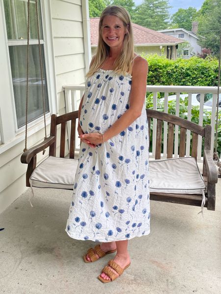Living in mumu style dresses these days at 39 weeks pregnant! I love a flowy dress for summer with no bra required . Linked its o affordable summer dresses included in Memorial Day sales

Bump friendly dresses, summer maxi dresses, summer dress, postpartum dresses 

#LTKunder50 #LTKbaby #LTKunder100