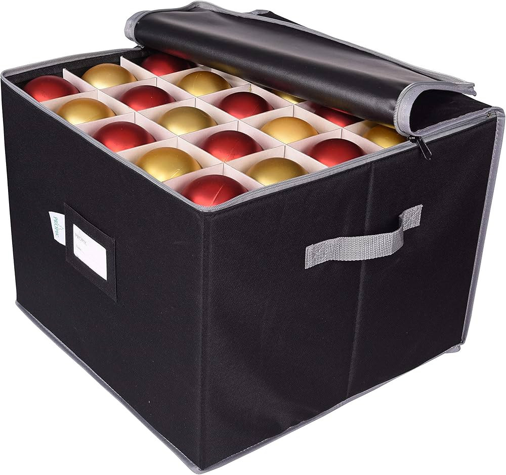 ProPik Large Christmas Ornament Storage Box, Organizer Holds Up to 75 Xmas Ornaments Balls, Holid... | Amazon (US)
