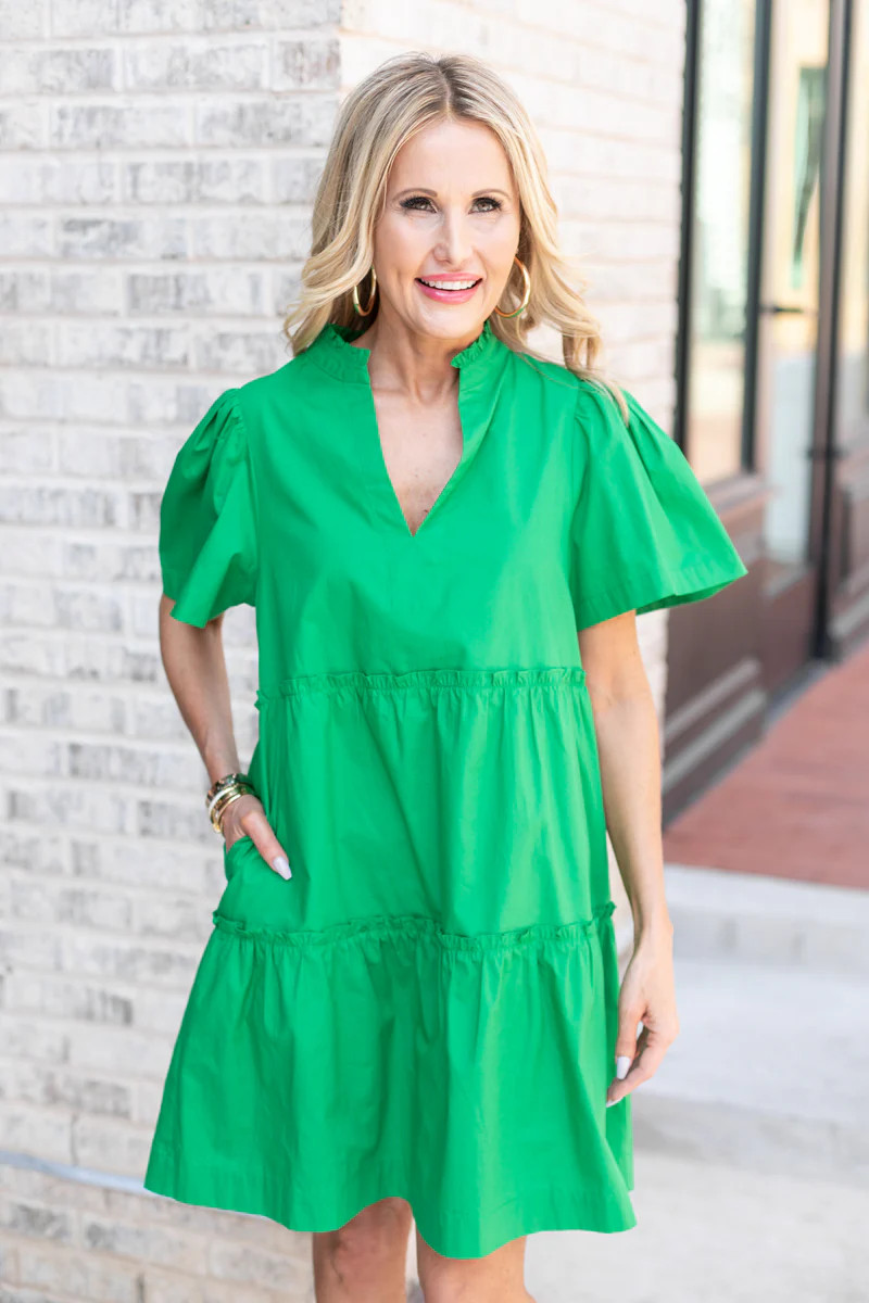 Everett Dress- Green | Avara