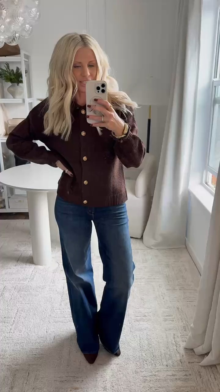 ✨COZY CHIC CARDIGAN · A SEASON STAPLE✨ This dark brown version of my favorite cardigan is everything — soft, timeless, and so easy to style. I first showed it in black with lace shorts, but it’s just as perfect dressed down for everyday wear. The ruffled sleeves and neckline add a feminine touch, and the gold buttons make it feel luxe. I love it so much, I bought it in three colors — definitely one of those pieces you’ll reach for all season long.

#TheHillaryStyle #Amazon #AmazonFashion #AmazonFinds #AffordableLuxury #DesignerInspiredStyle #ChicOnABudget #CozyChic #FallStyle #WinterStyle #EffortlessFashion #EverydayElegance #TimelessWardrobe #ModernClassic #HighEndStyleOnABudget 

 #LTKSeasonal #LTKOver40 #LTKStyleTip