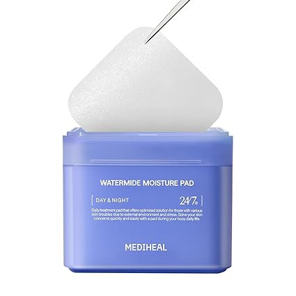 MEDIHEAL Watermide Moisture Pad - Square Cotton Facial Toner Pads with Icelandic Glacial Water - ... | Amazon (US)