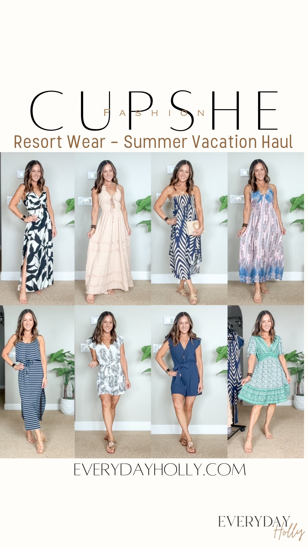 🏝️8 Resort wear must haves! Summer dresses & rompers perfect for your summer vacation!☀️

💥 use C0DE HOLLY for 15% off on orders $65+ OR 20% off on orders $109+ from Cupshe! 

For Reference: I’m 5’1”, 107lbs
🔹Everything is unaltered
Everything runs TTS

Vacation outfits | maxi dresses | tropical vacation fashion | cruise wear | date night | romper | dress | maxi dress | boho 

#summeroutfits #summerdresses #resortwear2025 
#cruiseoutfits #Vacationoutfits #tropicalvacationfashion #petitefriendly #romper #maxidress 

#LTKPetite #LTKSeasonal #LTKSaleAlert