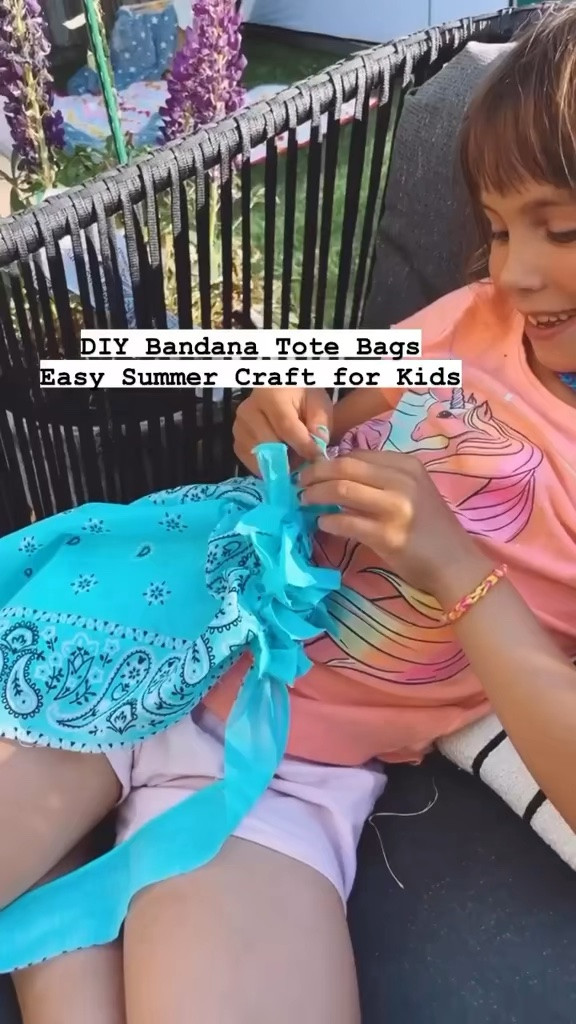 One of our most popular summer crafts for kids!  Bandana Tote Bags are an inexpensive craft you can do with a group!

#LTKKids #LTKHome #LTKSeasonal