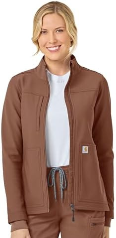 Carhartt Scrubs C81023 Women's Rugged Flex® Modern Fit Bonded Fleece Ja | Amazon (US)