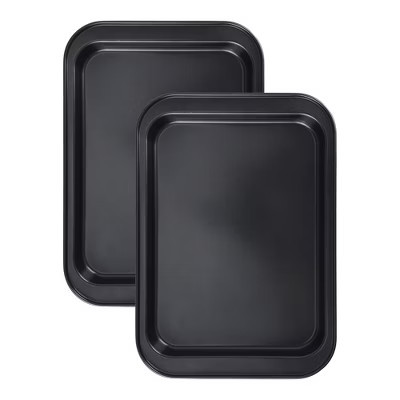 REGALWOVEN Carbon Steel Nonstick Scratch-Resistant Durable Baking Sheet 2pcs Black 12.4*8.7*1in | Target