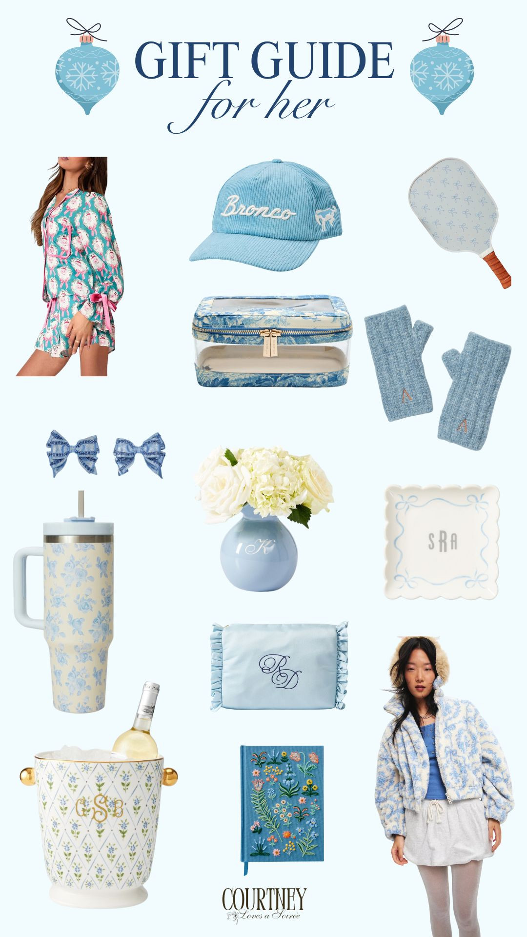 Feeling blue never looked so chic! 💙 This 'Gifts for Her' guide is all about elegant, feminine finds in dreamy shades of blue. From cozy winter accessories and floral monogrammed pieces to stylish drinkware and luxe home accents, these thoughtful picks are perfect for the women on your holiday list. Whether you’re treating a loved one or indulging in some holiday self-care, these gifts bring the perfect touch of sophistication to the season. Explore my top picks today! 

 #LTKGiftGuide #LTKHoliday #LTKSeasonal