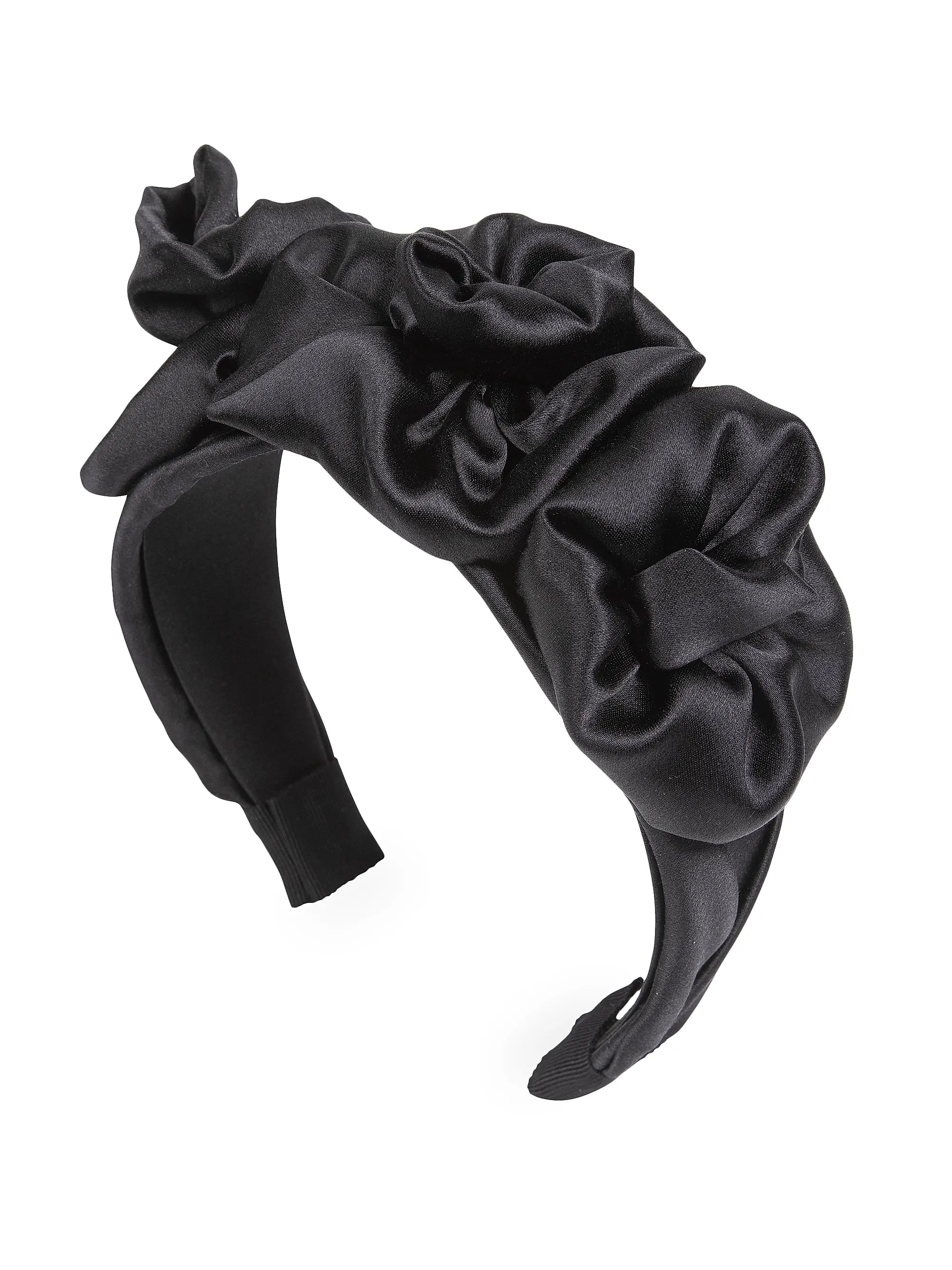 Amelia Gathered Crepe-Back Satin Headband | Saks Fifth Avenue