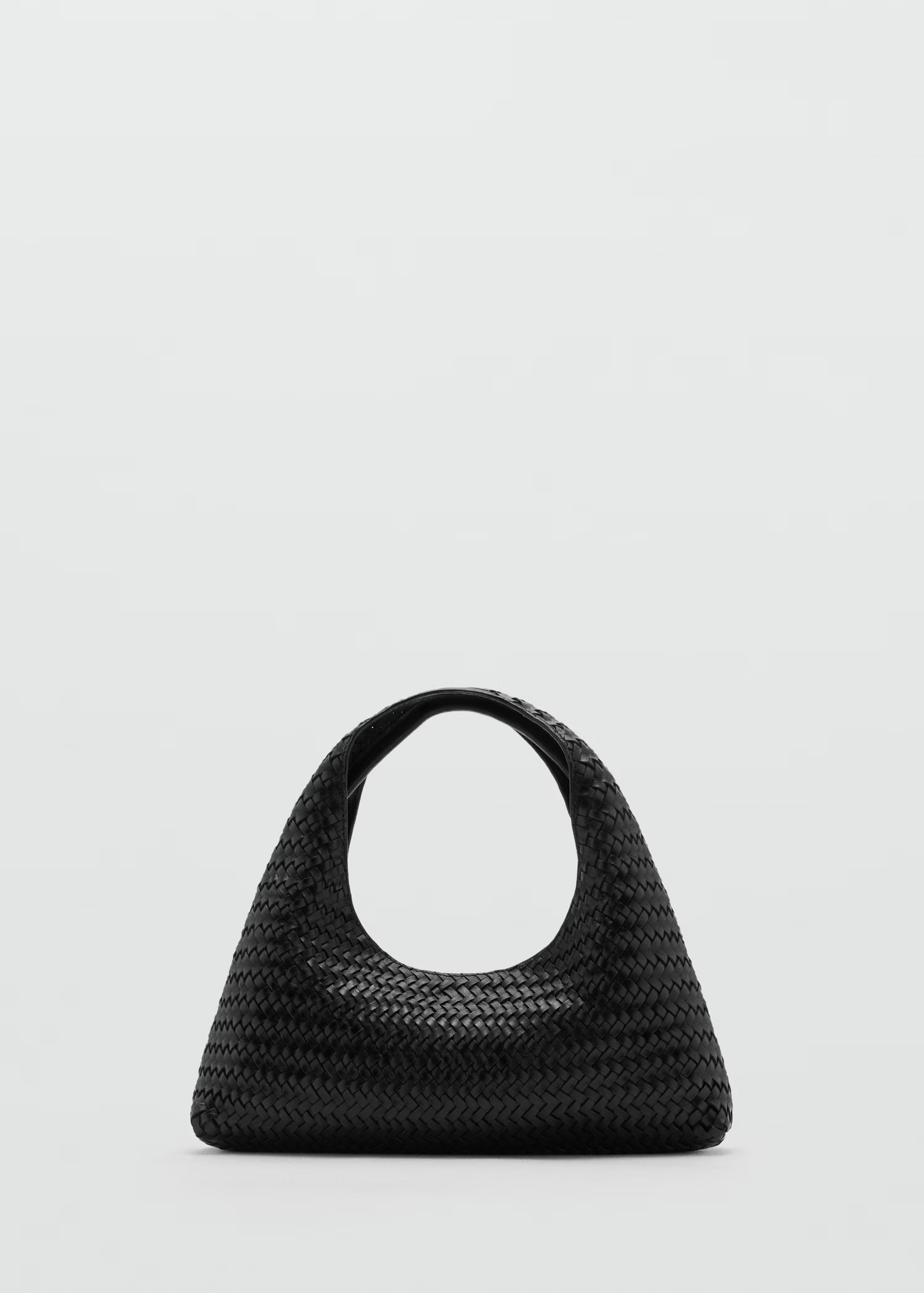 Braided leather handbag - Women | MANGO United Kingdom | MANGO (UK)