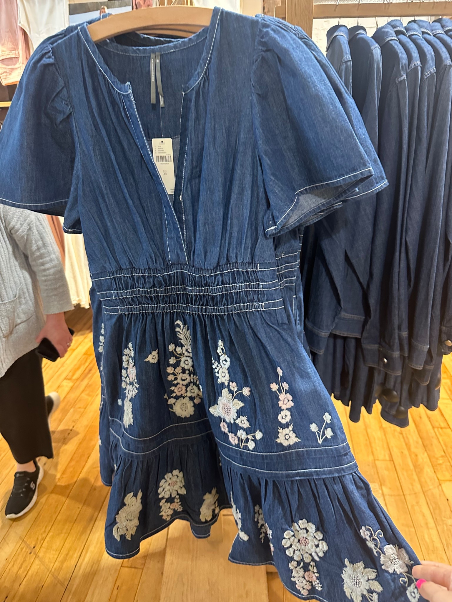 This denim mini dress is SO cute for spring & summer! This would be adorable at a country concert! I love the fit of this dress & the floral embroidery is STUNNING! Ranges from sizes XXS-XL & is priced at $178!

#LTKPetite #LTKMidsize #LTKWorkwear