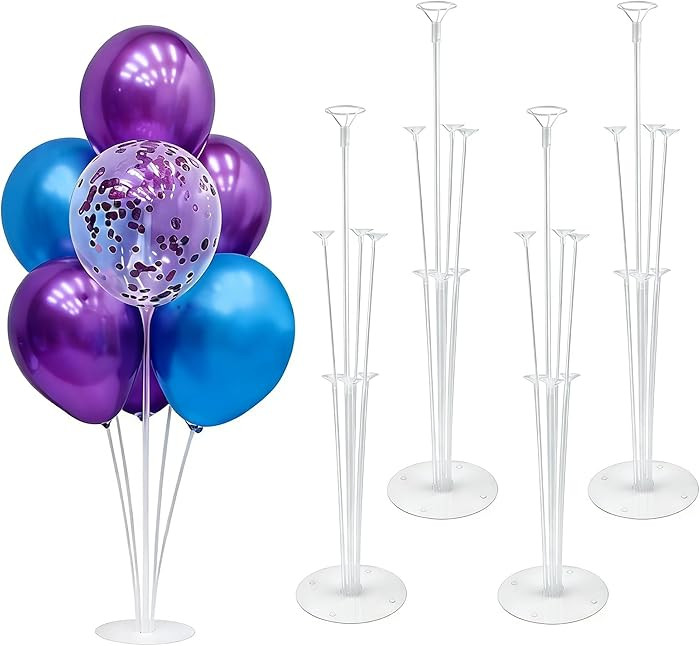 4 Sets Balloon Stand Kits Balloon Stands for Table Floor Balloon Holders for Party Decor Birthday... | Amazon (US)