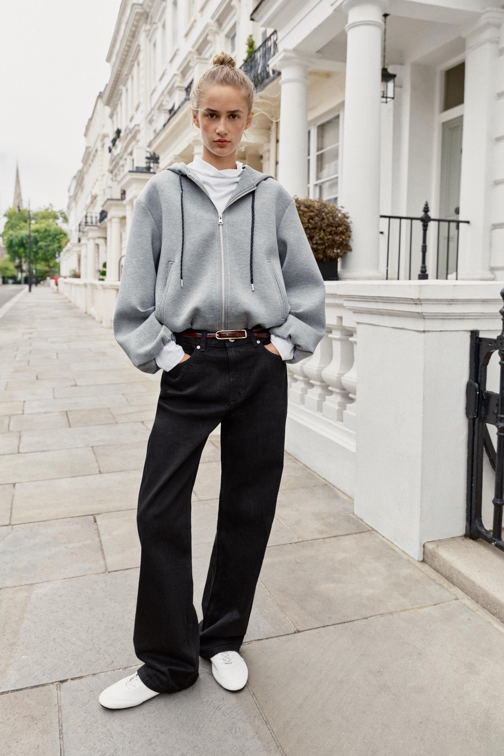 HOODED BOMBER SWEATSHIRT | Zara US