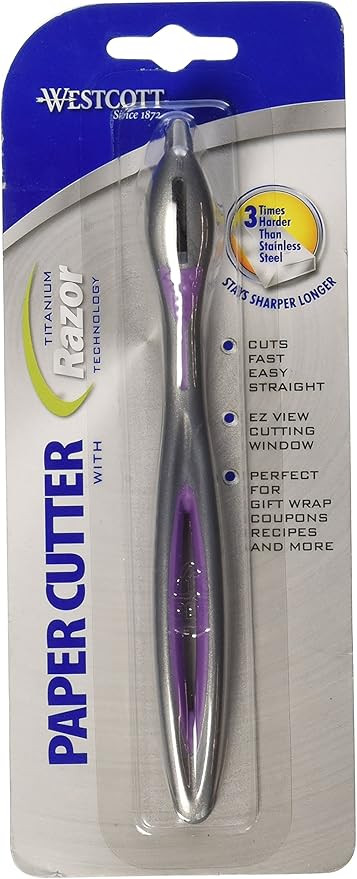 Westcott 14927 Titanium Bonded Razor Paper Cutter for Home, Office or Classroom | Amazon (US)