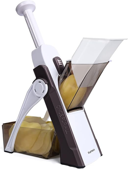 SUPMAKIN Safe Slice Mandoline Slicer, Julienne + Dicer for Vegetables, Potato Slicer, with 4 Diff... | Amazon (US)