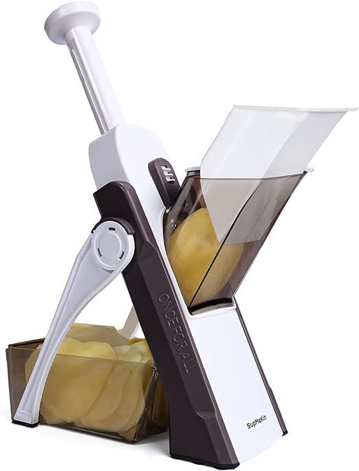 SUPMAKIN Safe Slice Mandoline Slicer, Julienne + Dicer for Vegetables, Potato Slicer, with 4 Diff... | Amazon (US)