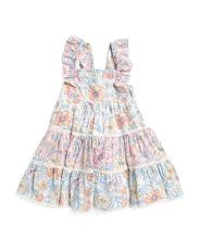 Toddler Girls Smocked Floral Tiered Dress | TJ Maxx