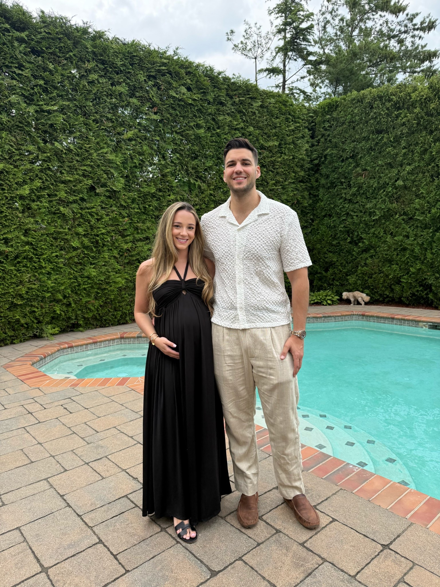 Soaking in these last few weeks just us two🖤 and permanently living in dresses from here on out lol! Pink blush maternity 

#LTKBaby #LTKFindsUnder50 #LTKBump