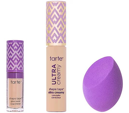 tarte Shape Tape Ultra Creamy Concealer 3-Piece Set - QVC.com | QVC