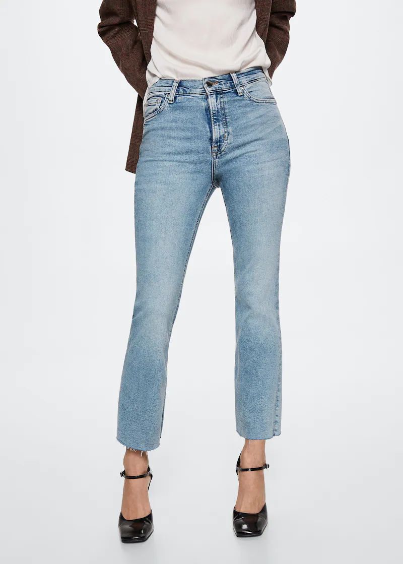 High-waist bootcut jeans -  Women | Mango USA | MANGO (US)