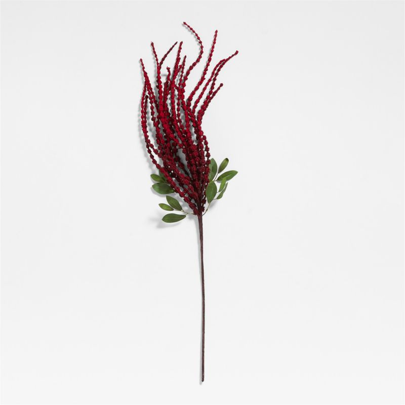 Faux Deep Red Drooping Amaranthus 45" by Abigail Ahern | Crate & Barrel | Crate & Barrel