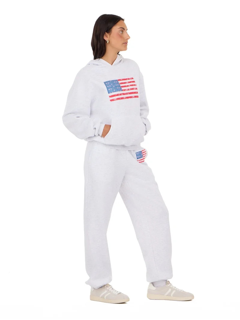 Forever 21 Women's and Women's Plus Americana Oversized Hoodie, Sizes XXS-4X | Walmart (US)