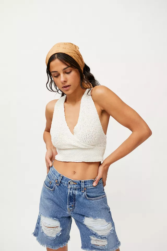 UO Melissa Knit Surplice Tank Top | Urban Outfitters (US and RoW)