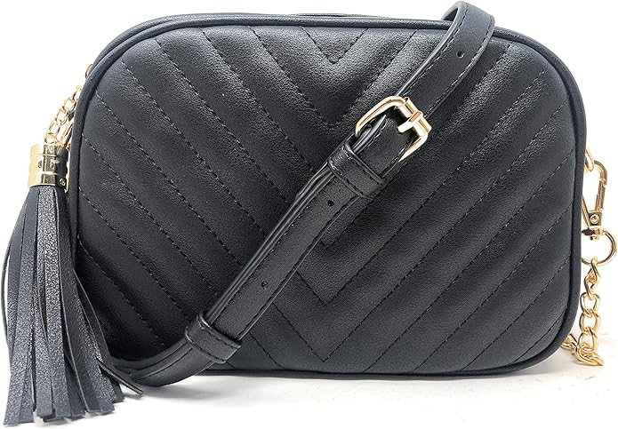 Lola Mae Quilted Crossbody Bag, Trendy Design Shoulder Purse | Amazon (US)