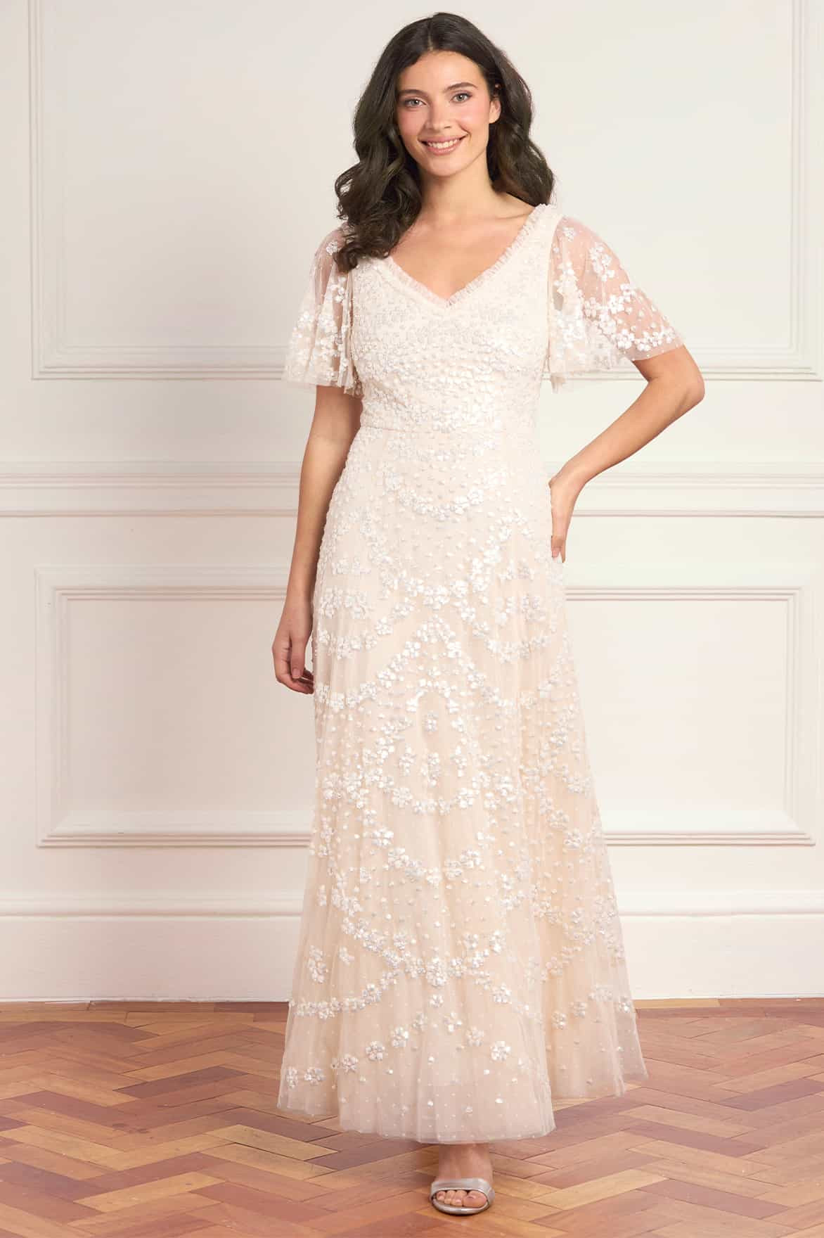 Isobel Sequin Ankle Gown | Needle & Thread