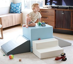 Foamnasium Blocksy Kids Couch, White | Pottery Barn Kids