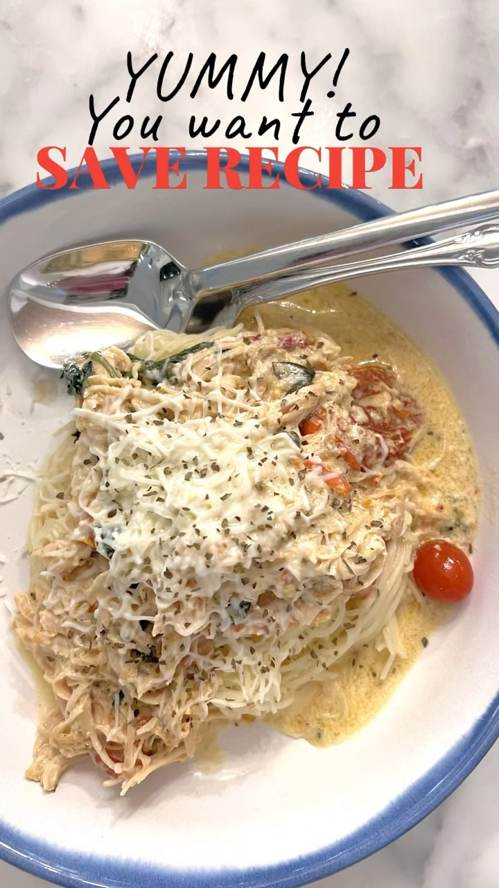 Tuscan chicken pasta recipe - I’ve linked my crockpot and similar bowls 

#LTKHome #LTKFamily #LTKVideo