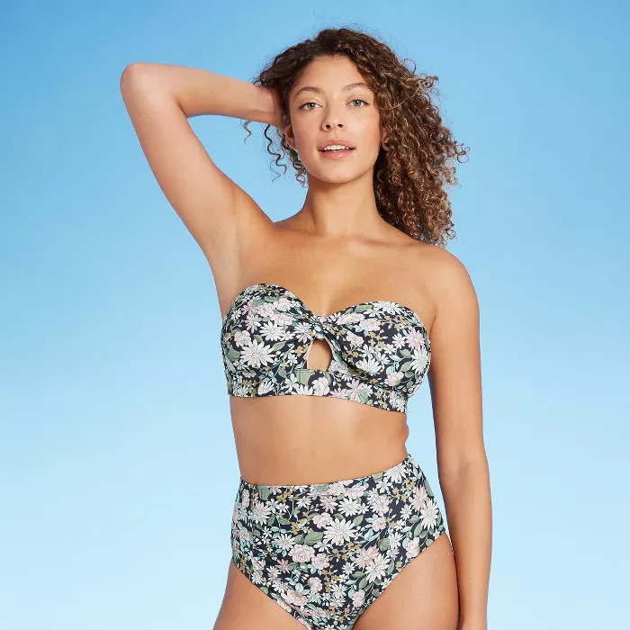 Women's Sweet Meadows Ditsy Bandeau Bikini Top - Kona Sol™ Multi | Target