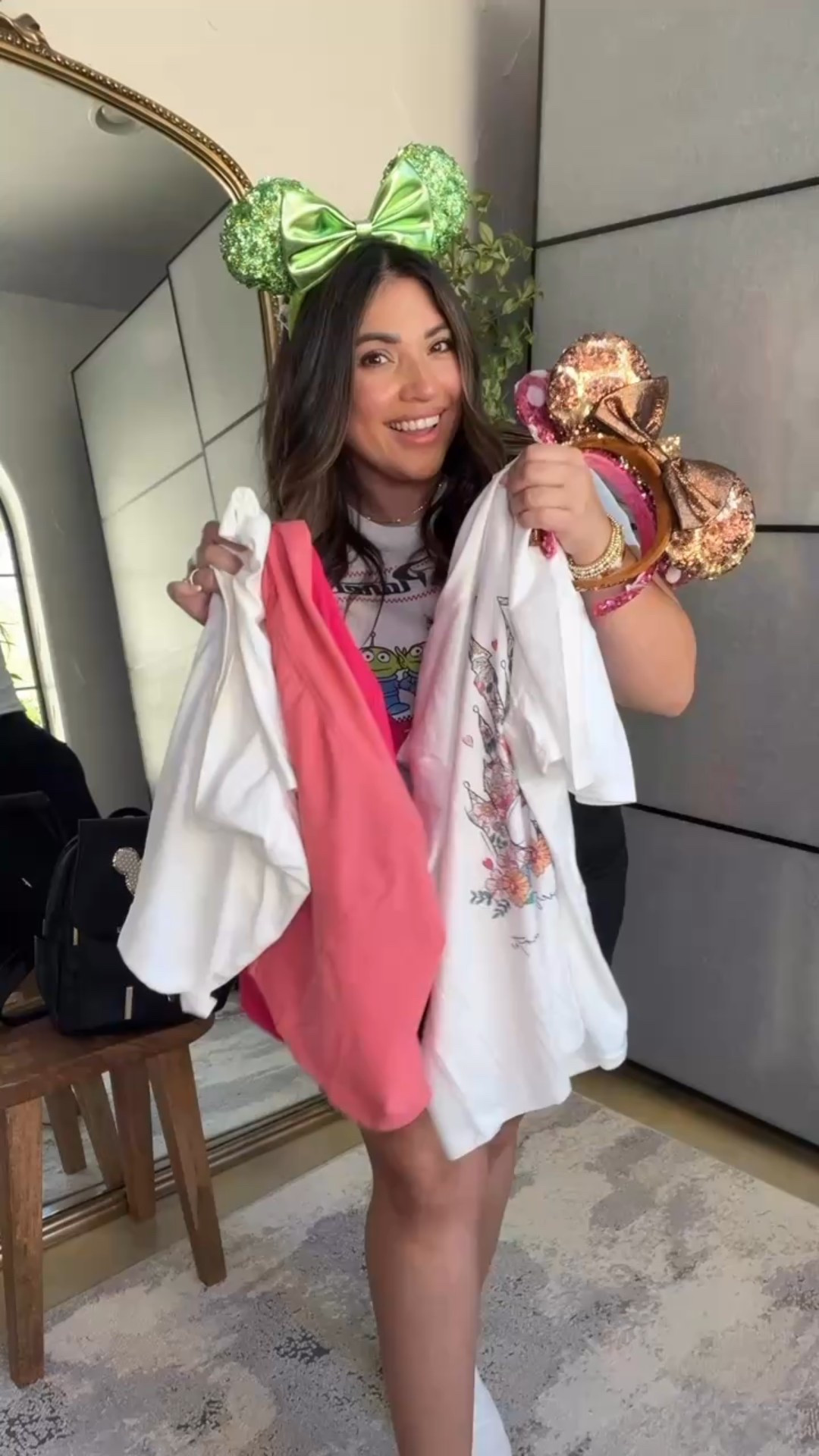 #DisneyOutfitInspo wearing a size medium in the Pinspark skorts and Medium in tops. Shoes true to size!

#DisneyStyle #ParkOutfits #LTKStyle