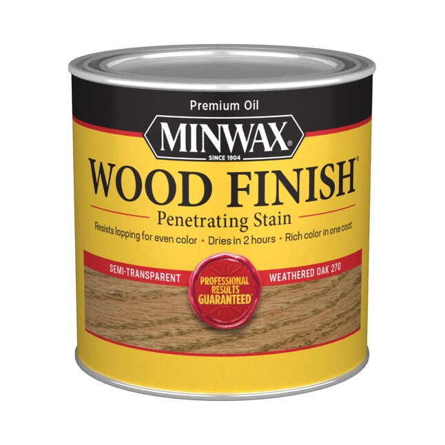 Minwax Wood Finish Oil-based Weathered Oak Semi-transparent Interior Stain ( Half-pint ) Lowes.co... | Lowe's