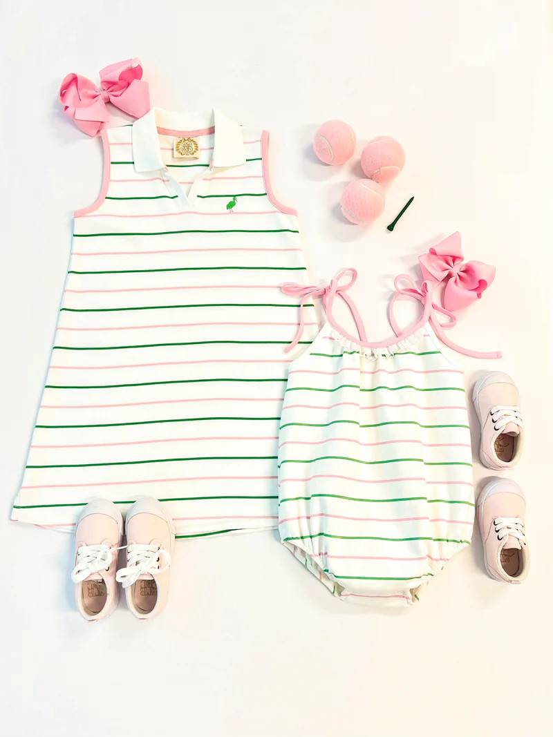 Junie B Bubble - Tradd Street Stripe with Pier Party Pink | The Beaufort Bonnet Company