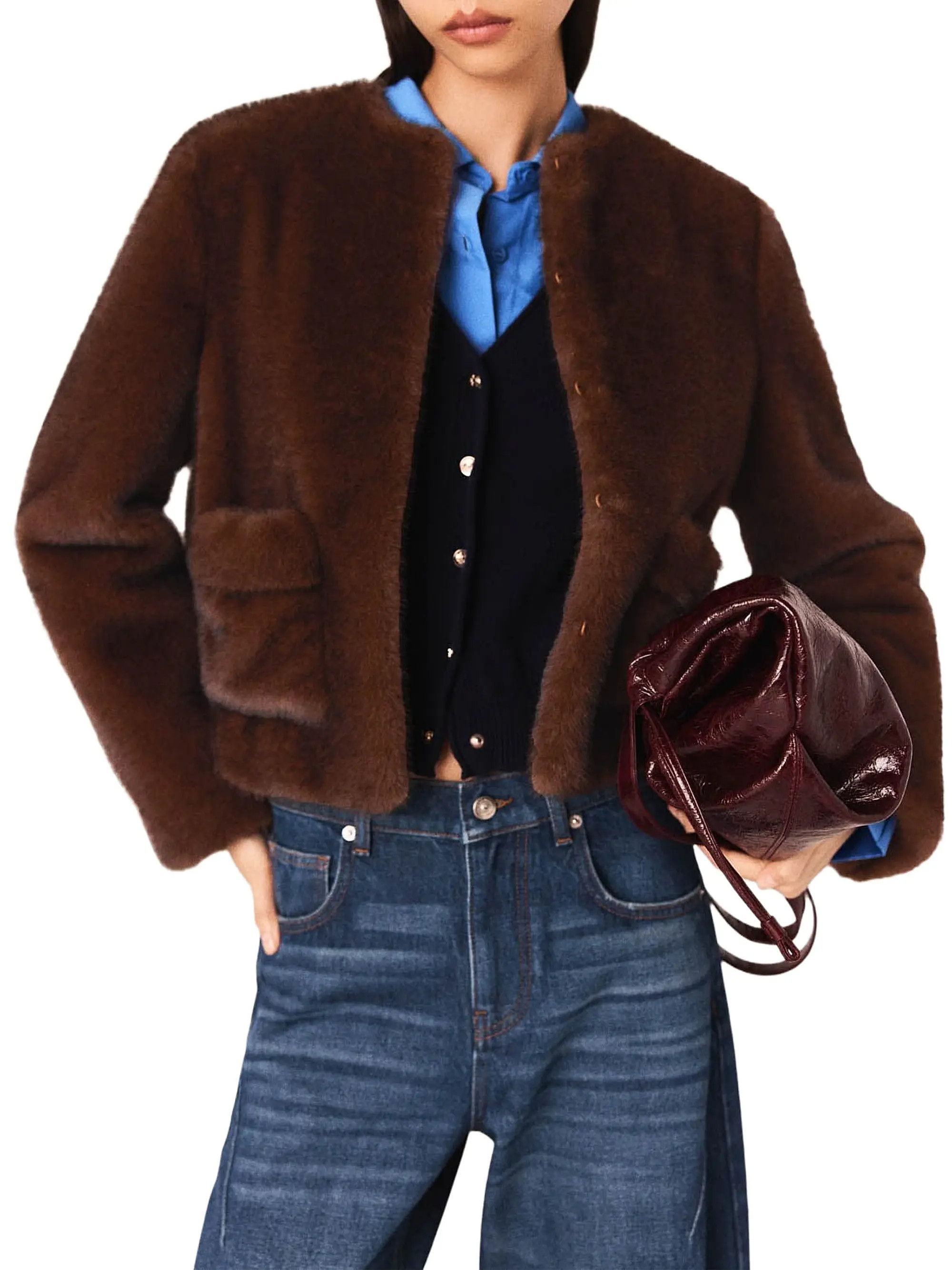 Maje Short Faux Fur Coat | Saks Fifth Avenue | Saks Fifth Avenue