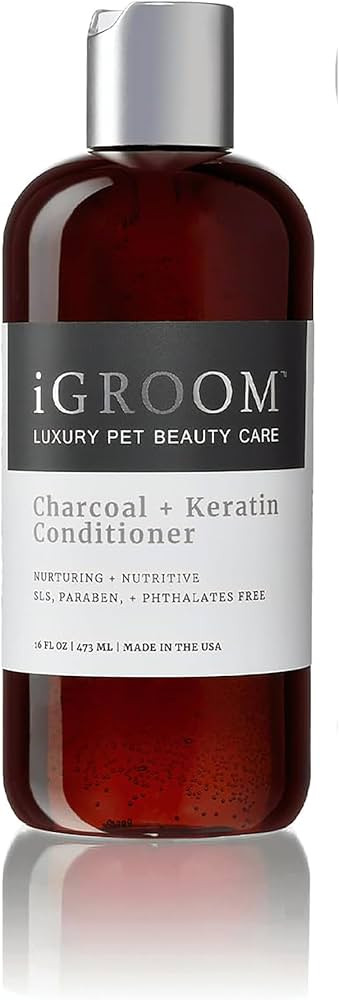 iGroom Charcoal Keratin Dog Conditioner, Luxury Pet Beauty Care, Repairs Enhances Adds Moisture, ... | Amazon (US)
