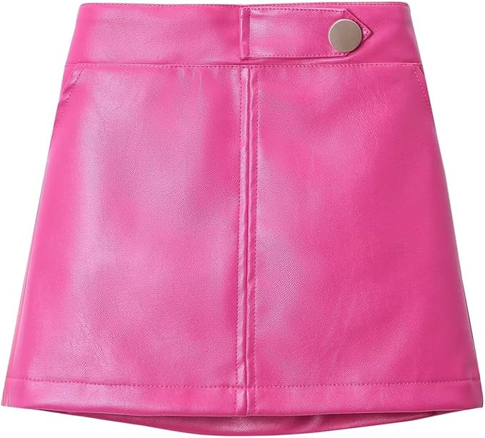 Girls and Toddler's Faux Leather Short Skirts,All Season Basic Skirts | Amazon (US)