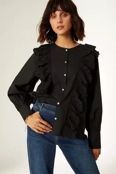 Broderie Frill Shirt | Debenhams UK