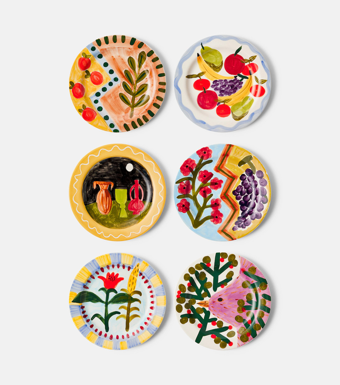 Santiago De Borja stoneware set of 6 dinner plates by Shurleey | Mytheresa (UK)
