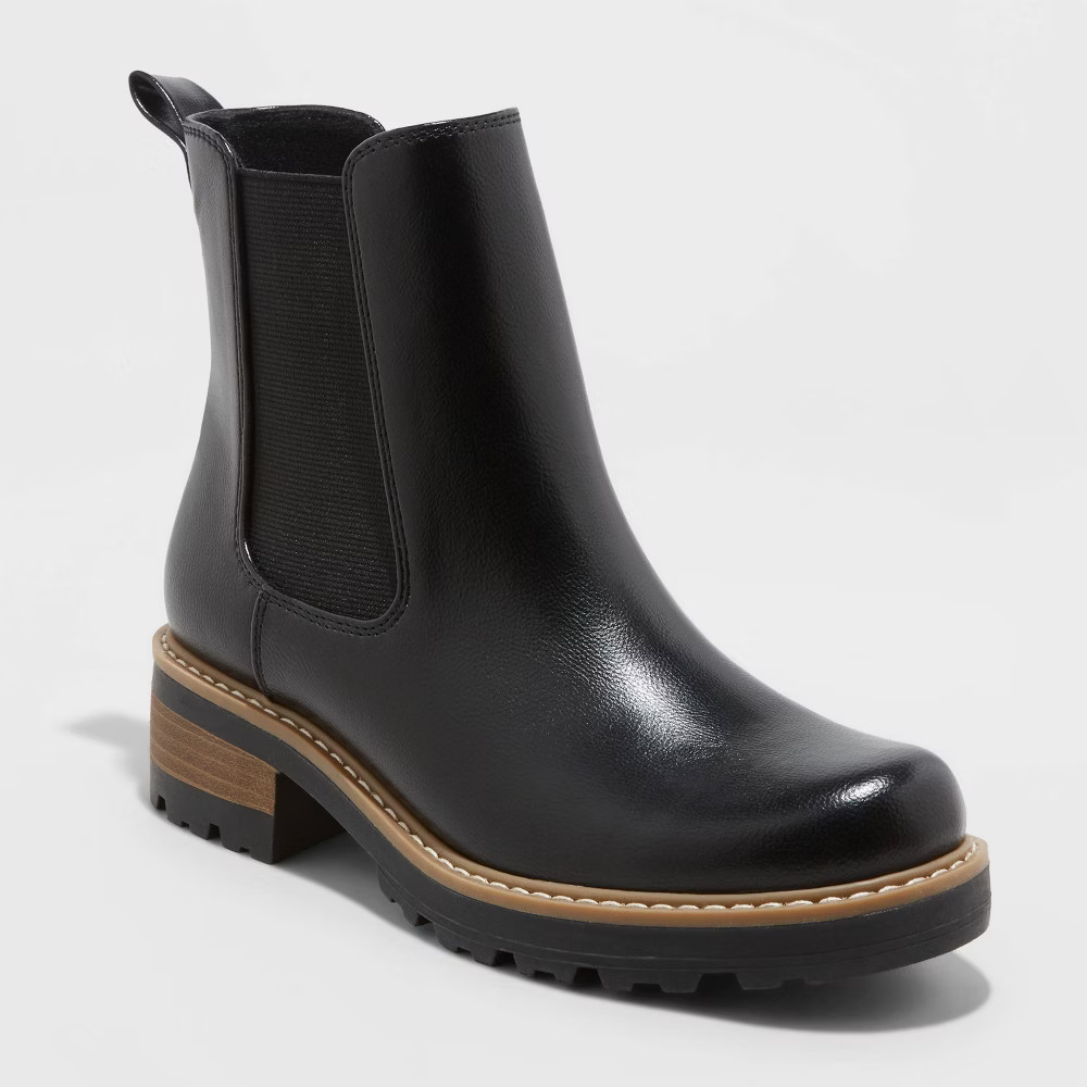 Women's Celina Chelsea Boots - Universal Thread Black 6.5 | Target