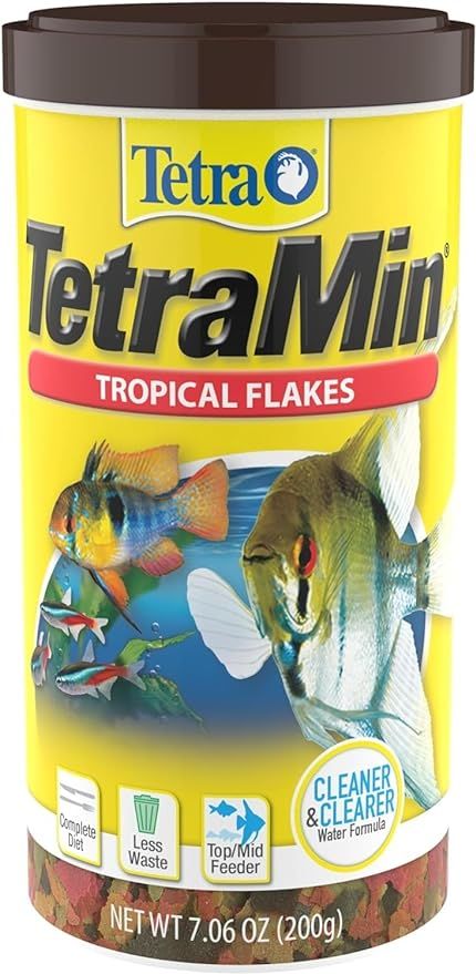 TetraMin Nutritionally Balanced Tropical Flake Food for Tropical Fish, 7.06 oz (pack of 1) | Amazon (US)