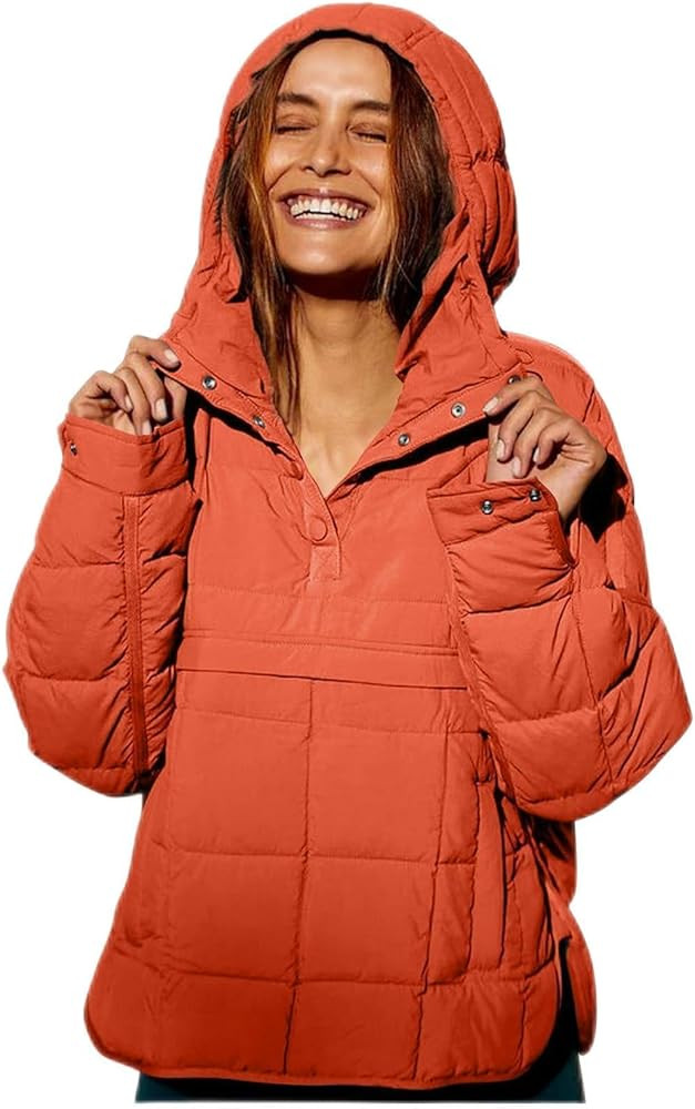 Womens Oversized Puffer Jacket Quilted Dolman Hoodies Pullover Packable Hooded Oversize Winter Co... | Amazon (US)