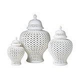 Legends of Asia Asian Traditional Chinese White Lattice Ginger Jar with Lid (Small) | Amazon (US)