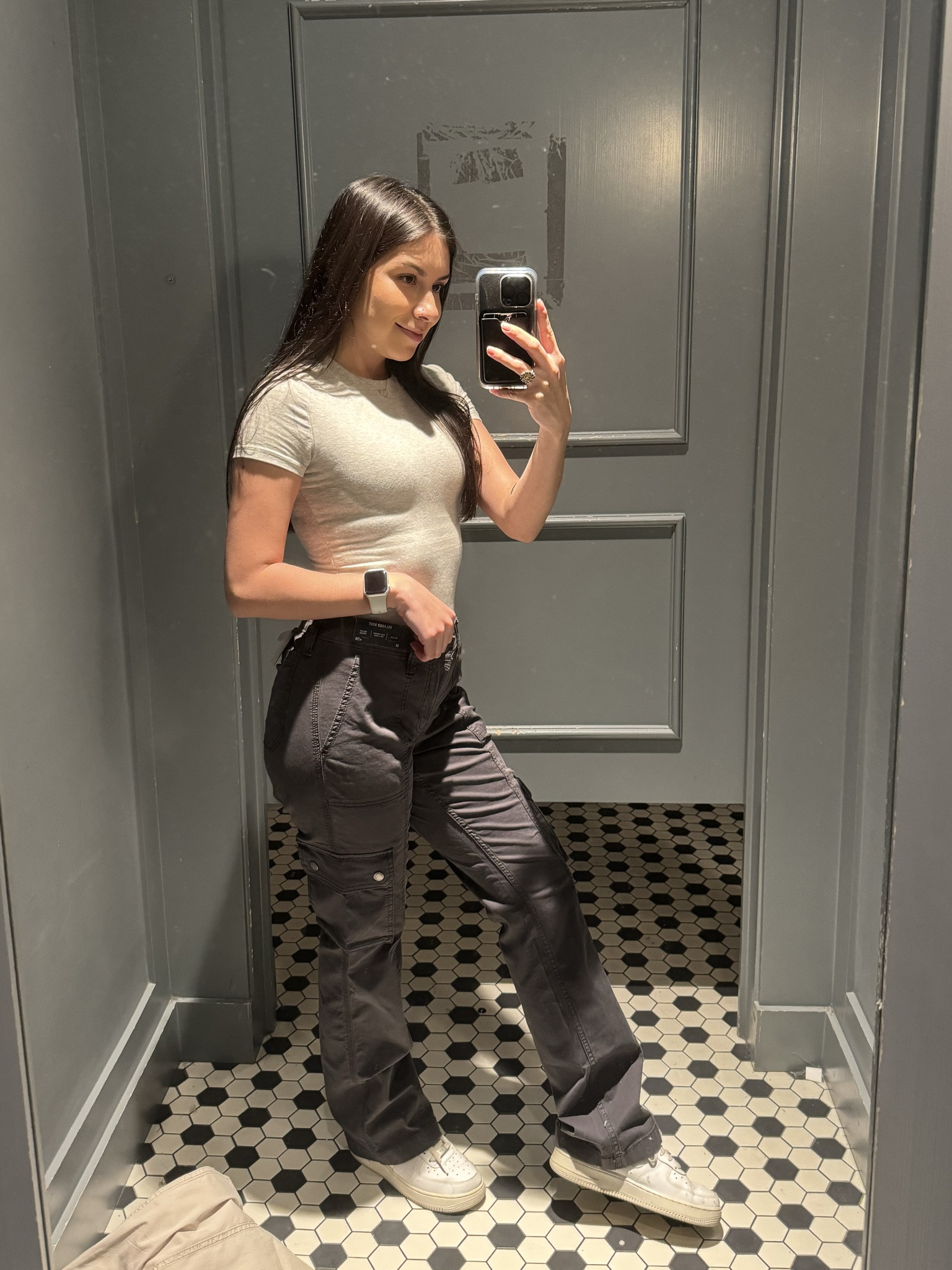 In love with these fitted cargo pants with an elastic waistband! 
Pants size: 0
Shoe size: 7.5
Top size: Small

#LTKSpringSale #LTKbeauty #LTKSeasonal