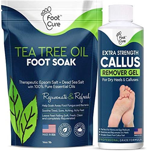 Foot Cure Callus Remover Gel Kit With Tea Tree Oil Foot Soak - Remove Calluses On Feet w/ File Pu... | Amazon (US)