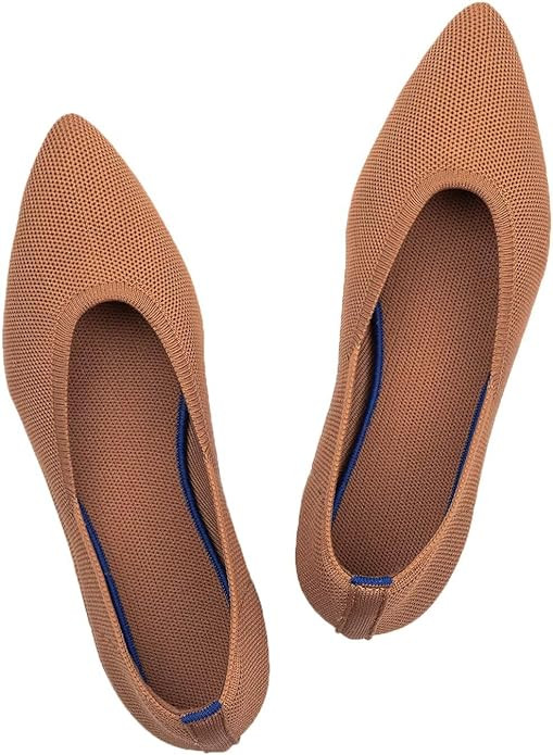 Frank Mully Womens Pointed Toe Flats Knit Dress Shoes Comfort Women Shoes Slip On Shoes for Woman... | Amazon (US)