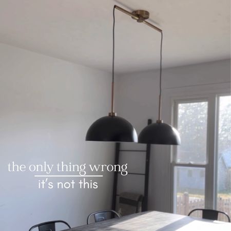 The best new dining room light I ever did see! 

Double pendant light, dining room light, chandelier, modern chandelier, linear chandelier 

#LTKsalealert #LTKhome #LTKstyletip