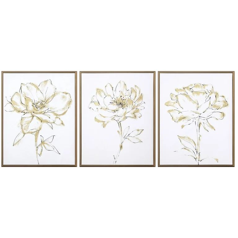 My Texas House Golden Rose Trio 3 Piece Set Framed Art 16" x 20" | Walmart (US)