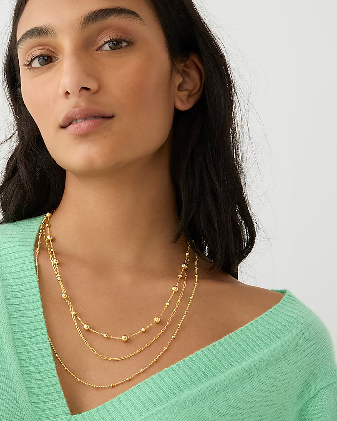Dainty gold-plated layered necklace | J. Crew US