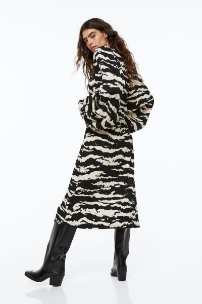 Robe à motif avec manches ballon | H&M (FR, IT, ES, PT, BE)